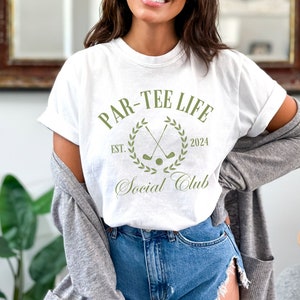 Par Tee Life Social Club Shirt, Comfort Colors Tee, Masters Golf Tournament Graphic Tee, Golfer Clothing, Golfing Apparel, Golfer Gifts