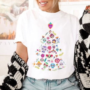 Mexican Catrina Christmas Tree Sweatshirt, Cactus Shirt, Mexican Christmas Tree, Culture Christmas Sweatshirt, Navidad Shirt, Arbol Navideño