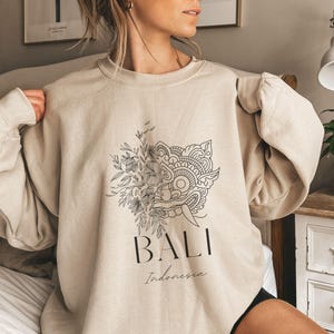 Bali Sweatshirt, Bali Indonesia Sweatshirt, Trendy Sweatshirt, Indonesia Vacation Trip, Bali Minimalist Style Sweatshirt, Travel Sweater, 11