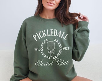 Pickleball Social Club Sweatshirt, Sport Graphic Tees, Pickleball Gifts, Sport Shirt, Pickleball Shirt for Women, Gift for Her, Sport Outfit