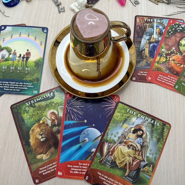 Riesen Kaffeetasse mit Tarot Legung vom Göttlichen Licht