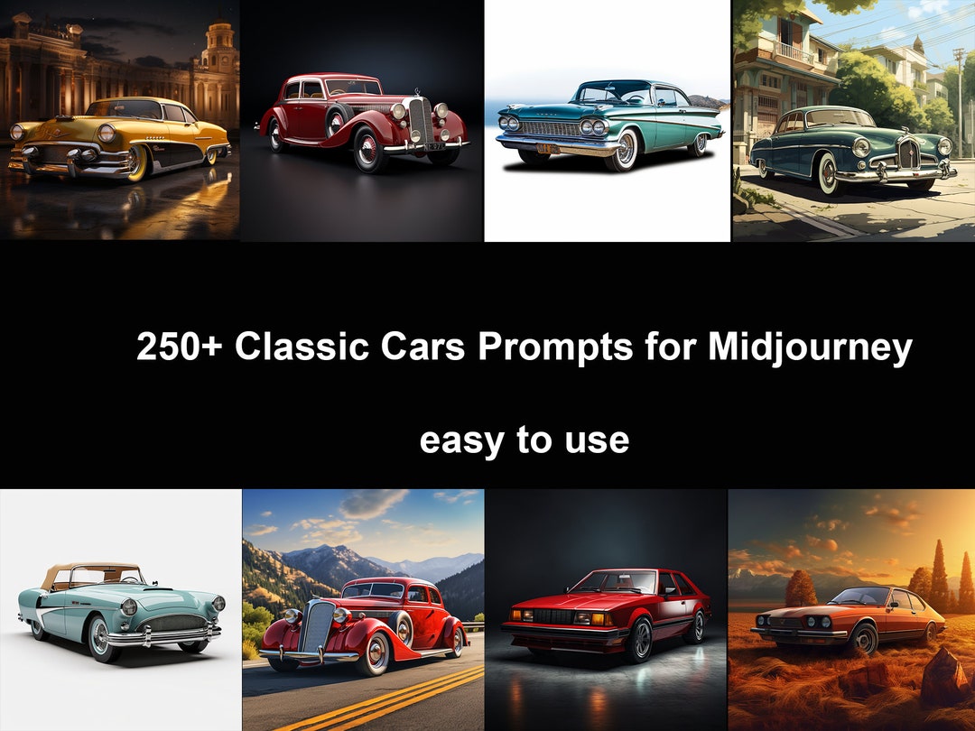250 Classic Cars Prompts for Midjourney - Etsy