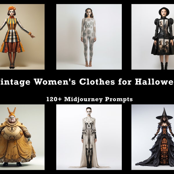 Vintage Women's Clothes for Halloween - To Midjourney