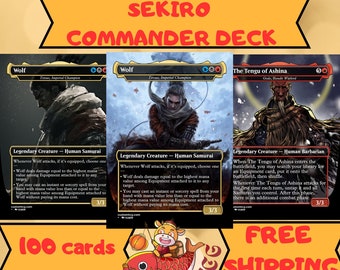 Mazo de Commander de Sekiro: Tetsuo, Imperial Champion como Sekiro (WOLF) - ¡Forja tu Camino hacia la Victoria! Custom commander deck proxy