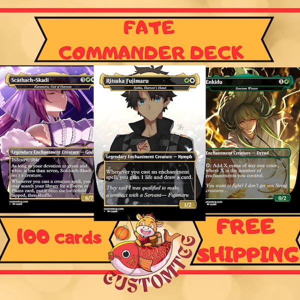 Deck personnalisé Fate Grand Order : Ritsuka Fujimaru dans le rôle de Sythis, Harvest's Hand - Forgez votre destin avec des enchantements ! Proxy de haute qualité