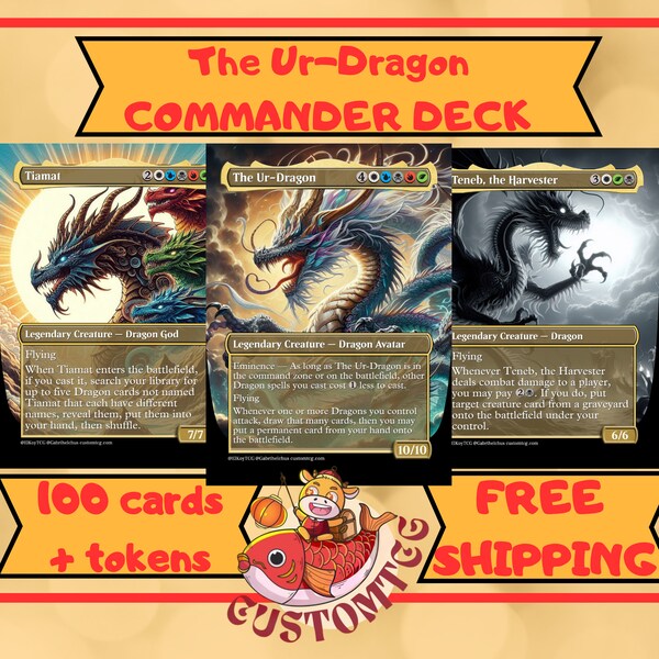 Mazo de commander The Ur- Dragon custom proxy mtg deck