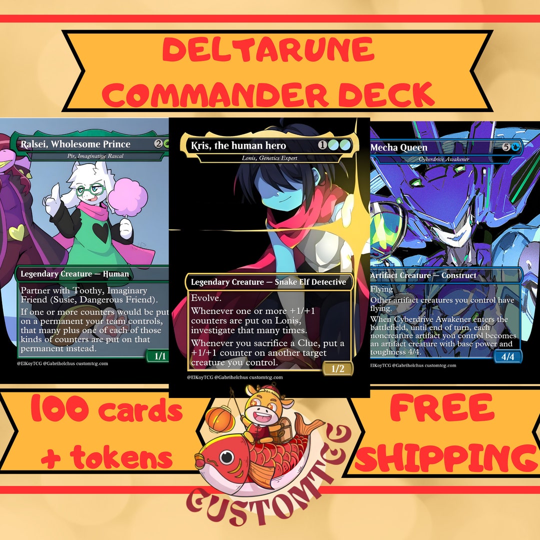 Deltarune Simic Commander Deck Proxy Deck Custom MTG High Quality and