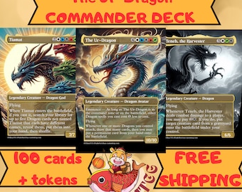 Commander deck The Ur- Dragon custom proxy mtg deck