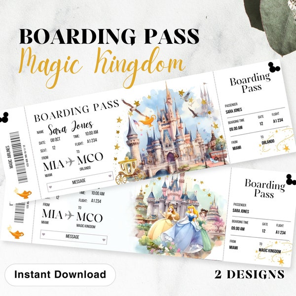Printable Disneyworld Ticket - Etsy