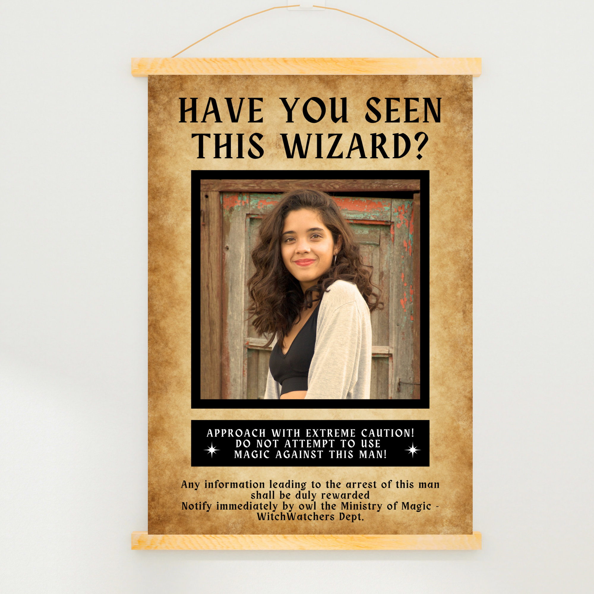 WANTED Posters Wizards HP Poster Dark Retro Have You Seen This Wizard ...