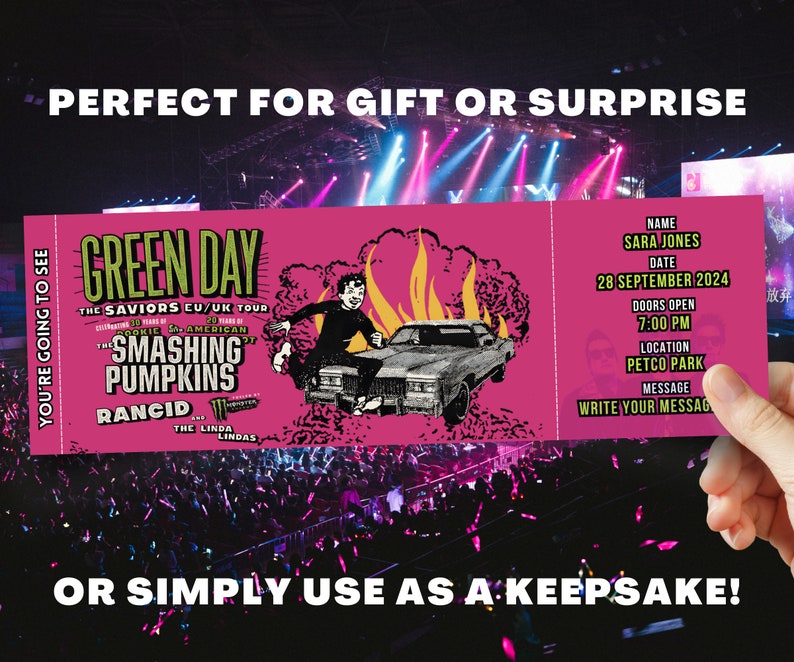 CUSTOMIZABLE Green Day 2024 USA & Canada Concert Presentation Etsy Canada