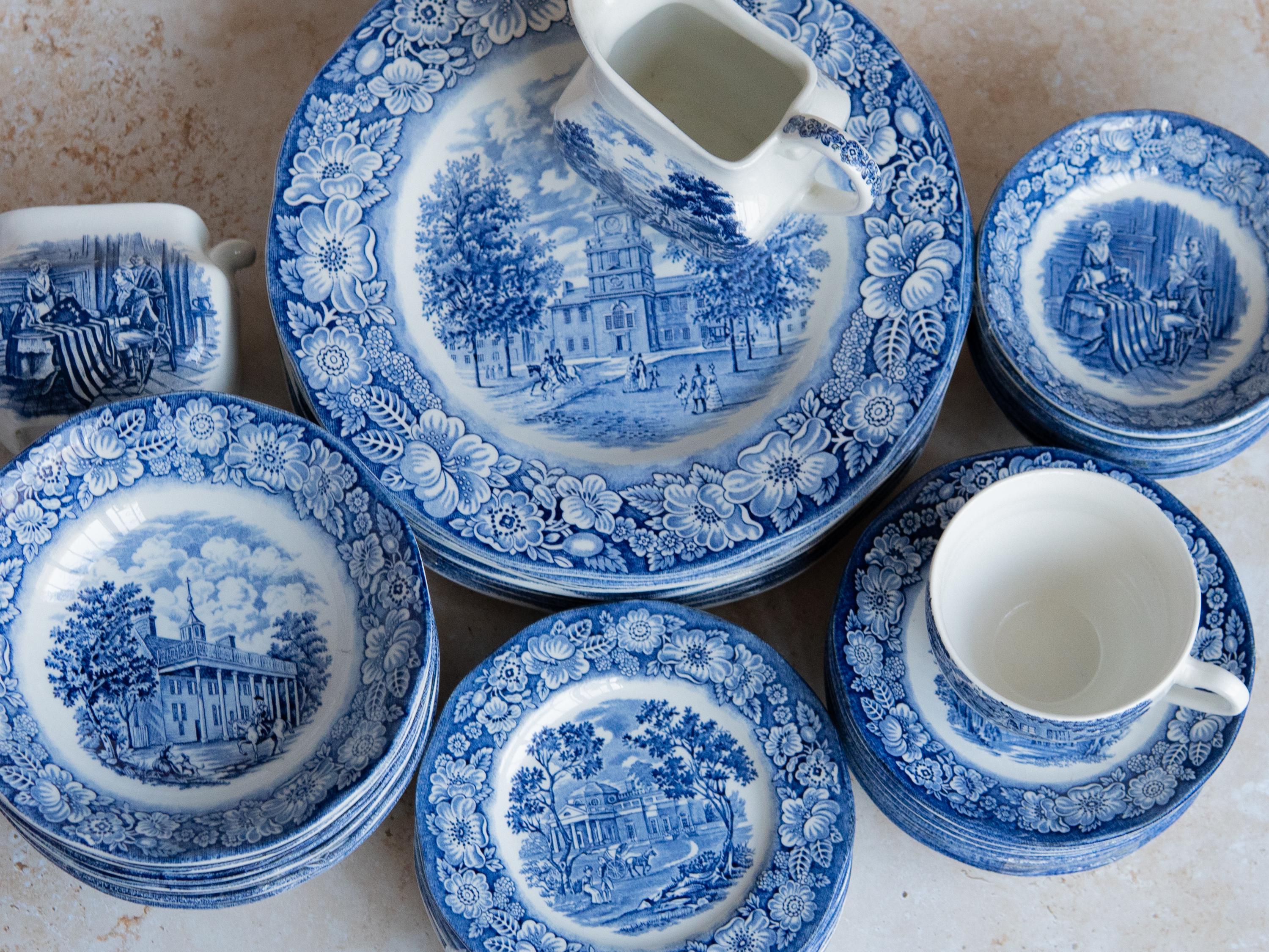 【VINTAGE】LIBERTY BLUE リバティーブルー　プレート　8P VINTAGE】LIBERTY BLUE リバティーブルー プレート 8P 【公式通販】