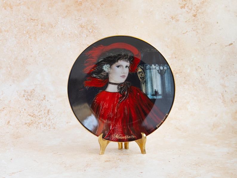 Musetta Plate Vintage Italian Porcelain Portrait Plate: