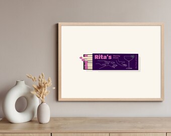 Ritas Matchbox Print, Velaris, Night court, acotar, Sarah j Maas inspired, art print, bookish, booktok, Acotar  DIGITAL FILE