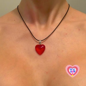 Red Heart Pendant - Etsy