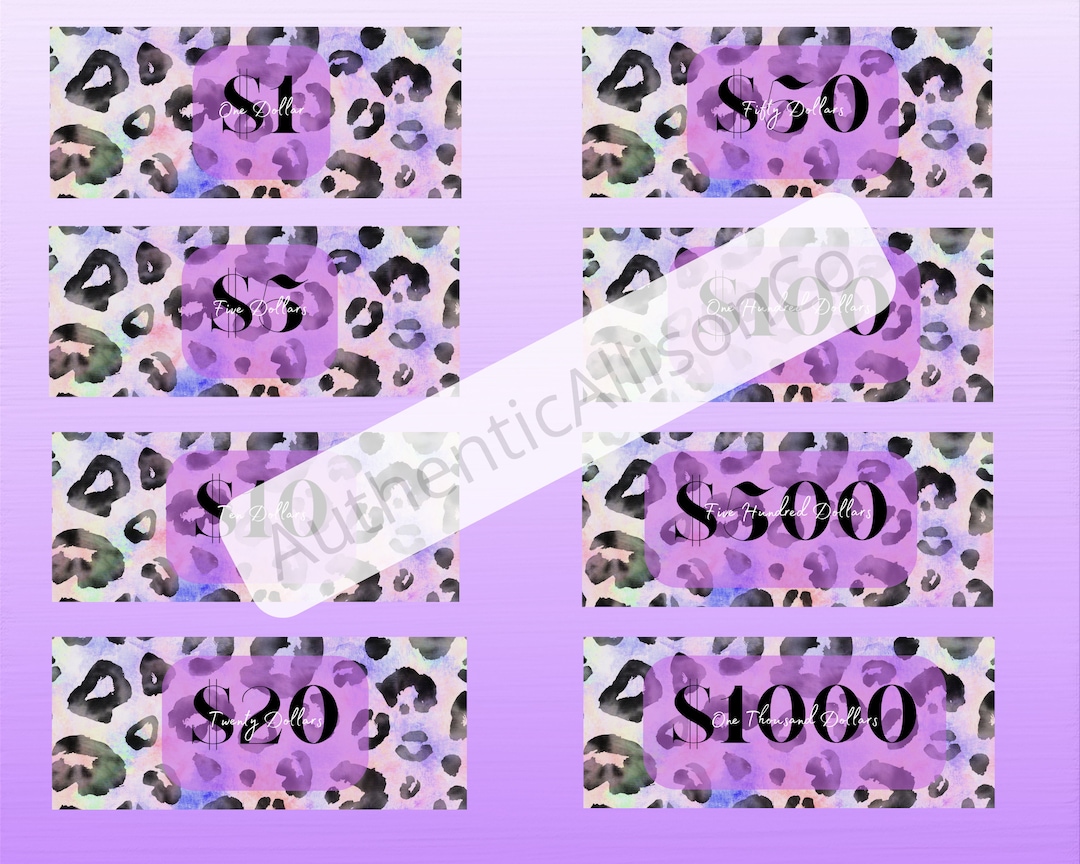 Printable Prop Money Fake Money Placeholder Cash PDF Instant Printable Prop Money Fake Money Placeholder Cash PDF Instant