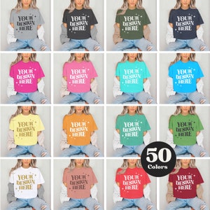Bella Canvas 3001 Mockup Bundle, Tshirt Mockup Bundle, Shirt Mockup Bundle, 3001 Shirt Mock-up Bundle, Simple Bella Canvas T-Shirt Mockup
