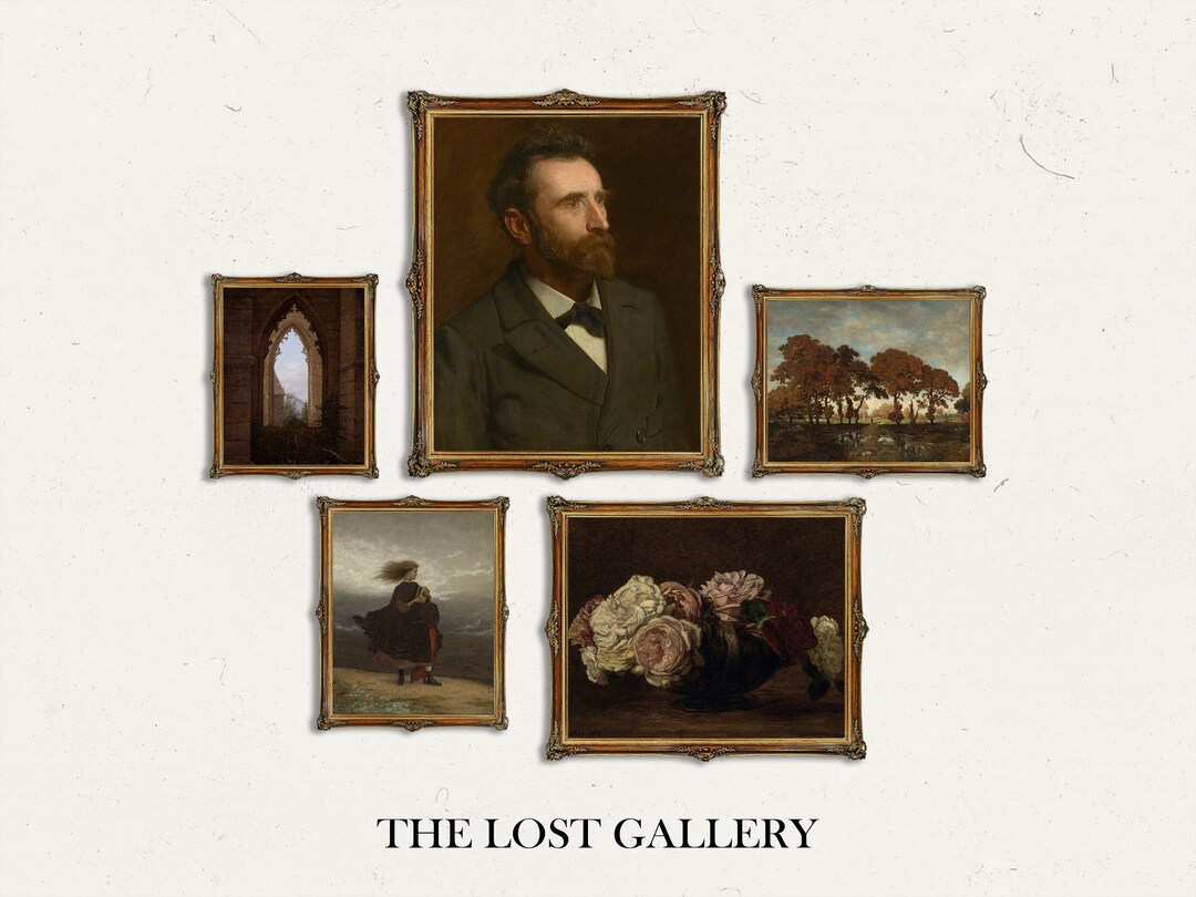 Moody Vintage Gallery Wall | Printable Vintage Art | Dark Academia ...