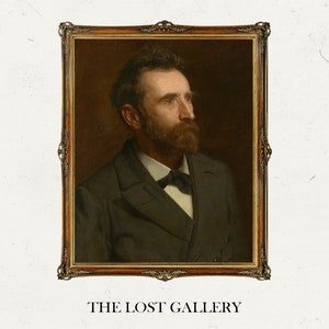 Stimmungsvolles Portrait von Gentleman | Druckbare Vintage Kunst | Dark Academia Drucke