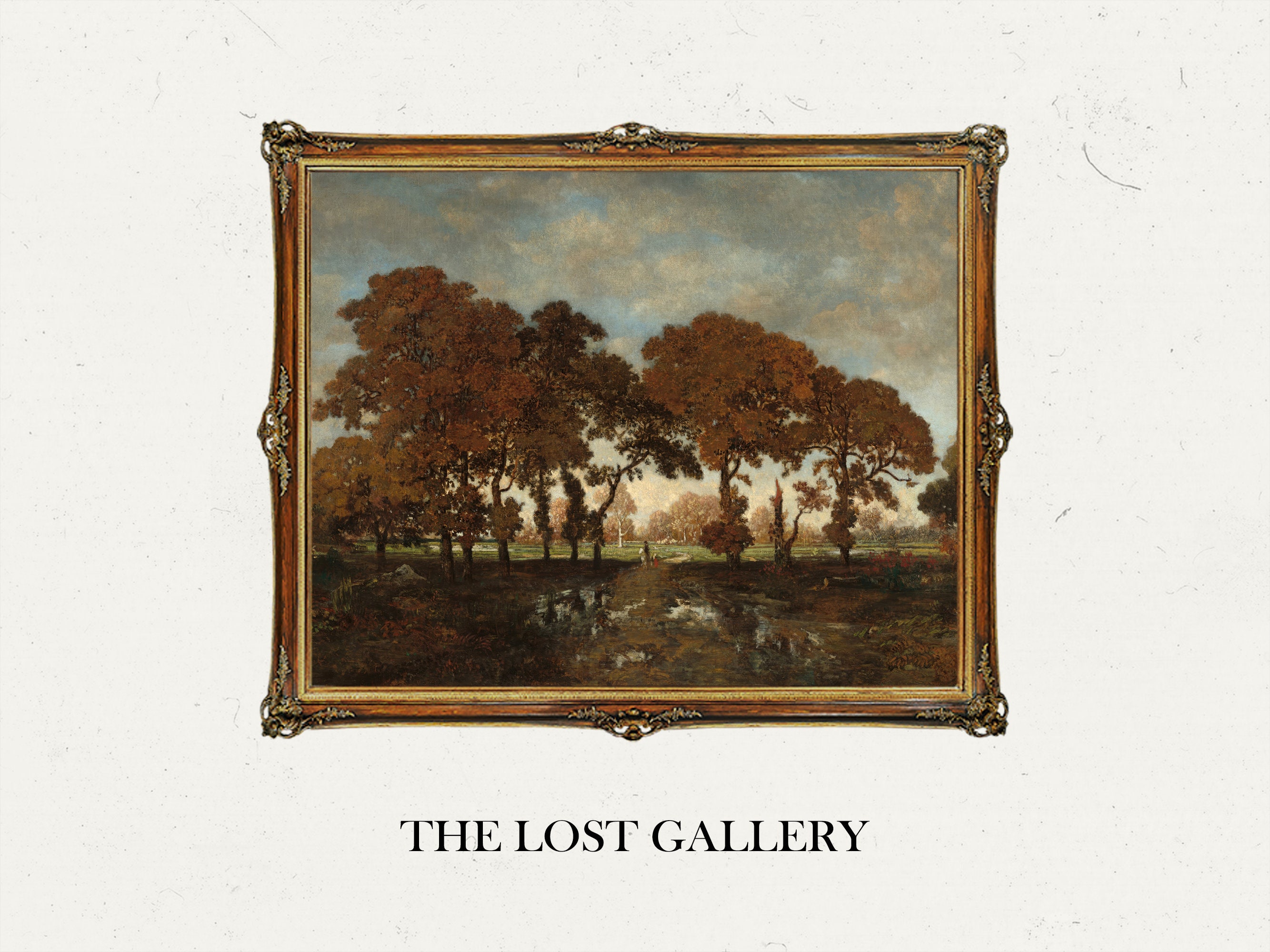 Vintage Landscape Painting | Printable Vintage Art | Moody Vintage Art