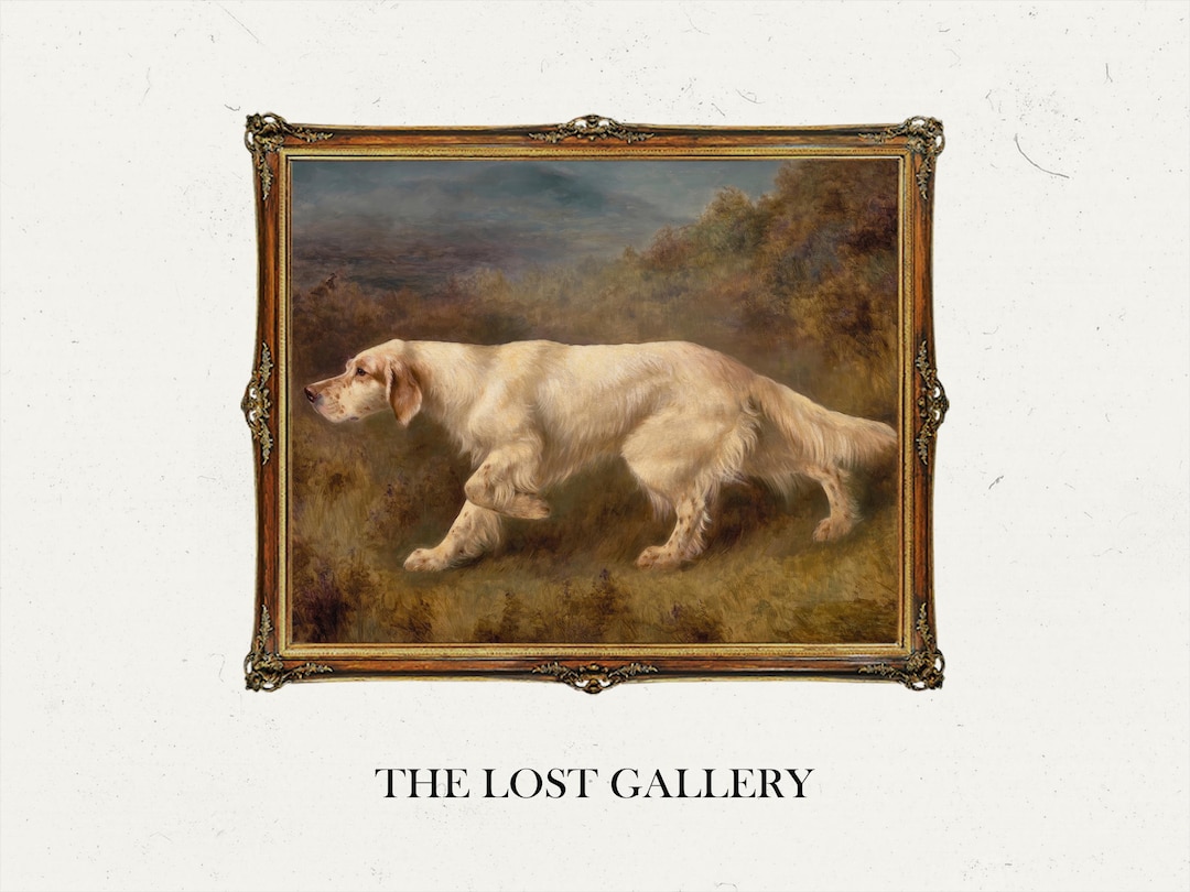 Dog Oil Painting Print | Printable Vintage Art - Etsy
