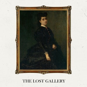 Stimmungsvolles viktorianisches Frauenportrait | Druckbare Vintage Kunst | Digitaler Download