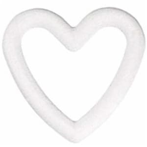 Set of 6 Styrofoam Hearts, 11 Cm Polystyrene Hearts in Sets of Six, Height  11 Cm 4.33 Inches, High Quality EPS, Diy Crafts 
