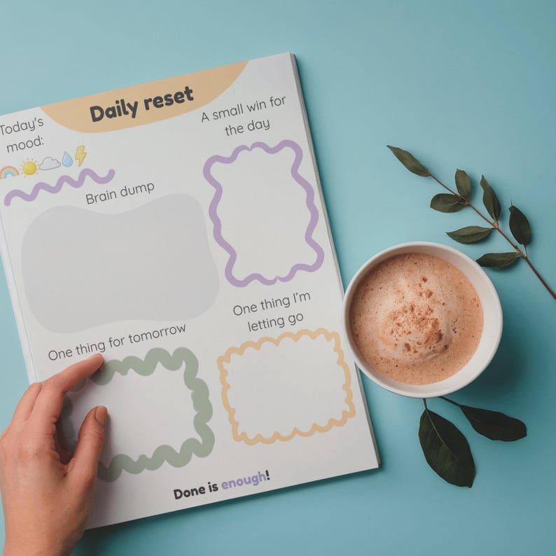 ADHD Friendly Daily Planner Printable With Reset Page for Overwhelmed ...