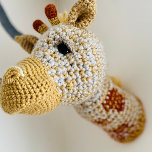 Crochet giraffe wall mount