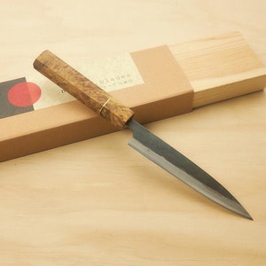 Handforged Japanese 135-150mm Petty Shirogami #1 Carbon Steel Knife - Blade Made in Tosa Japan by Tsukasa Tokaji