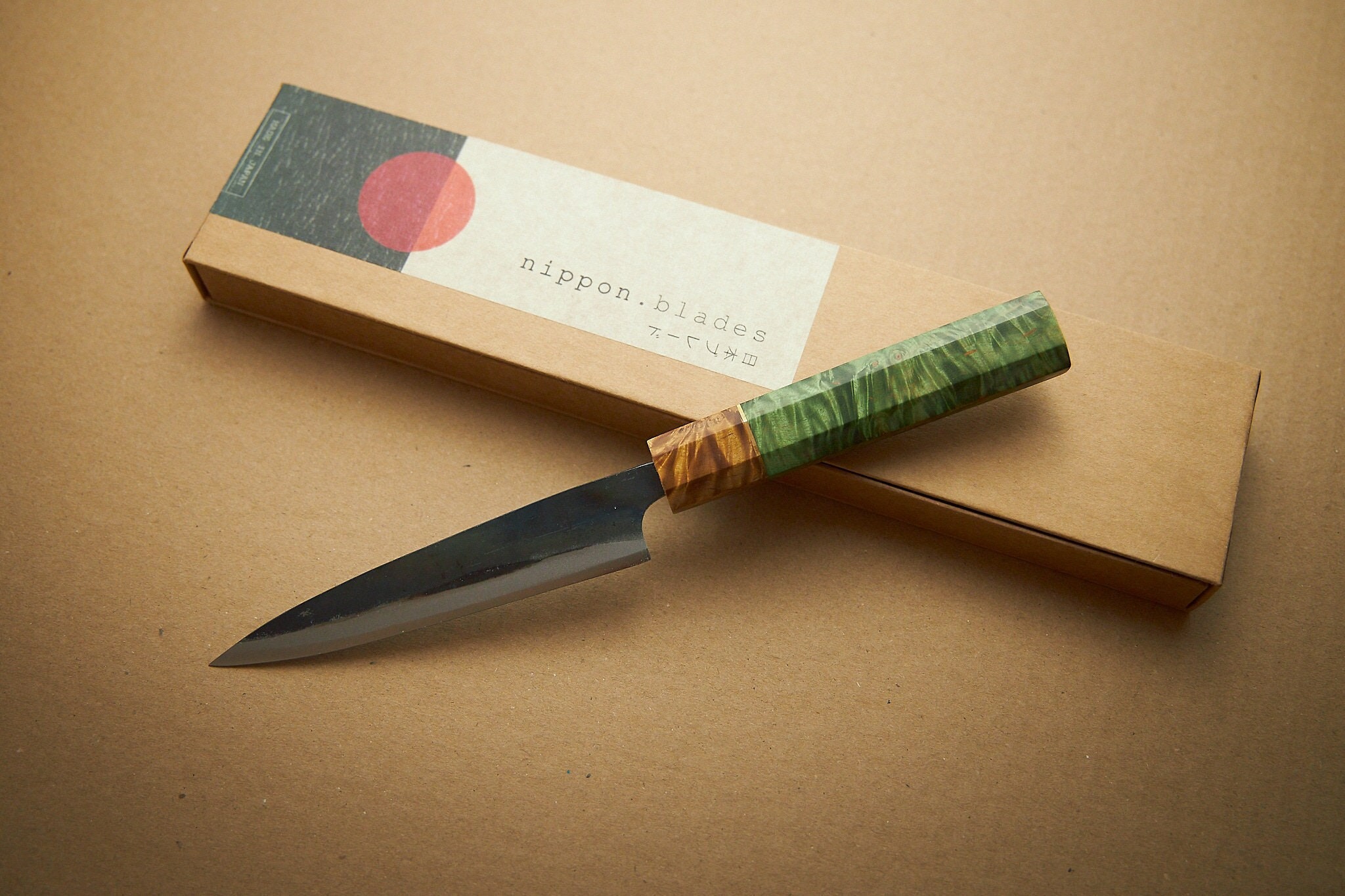 couteau japonais petty shirogami #1 forgé à la main 135-150 mm en acier au carbone - lame fabriquée tosa japon par tsukasa tokaji