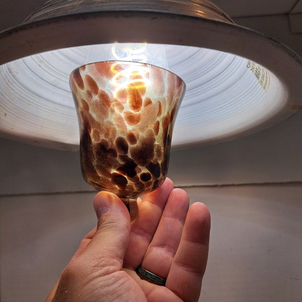 Hand-blown Tortoise Shell Peg Votives