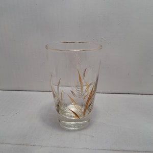 Libbey Gold and White Wheat Leaf 4.75&quot; Barware