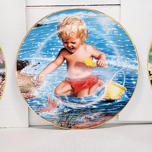 Treasured Days Collection, Collector Plates, Rimmed 22K Gold, The Hamilton Collection