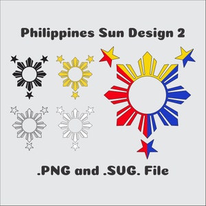 Philippines Sun Design .PNG and .SVG Files | Digital Download