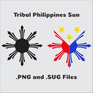 Tribal Philippines Sun .PNG and .SVG Files | Digital Download