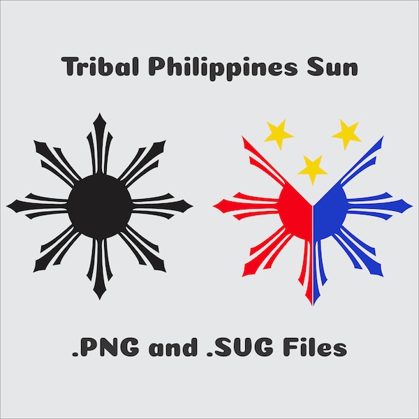 Tribal Philippines Sun .PNG and .SVG Files | Digital Download