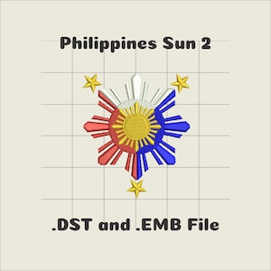 Philippinen Sonne 2 .DST und .EMB Datei | Digitaler Download
