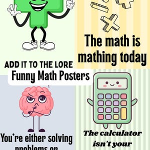 Funny Middle School Math Posters