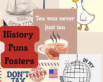 History Teacher Classroom Posters | Funny Social Studies Decor | American History Classroom Decor | Vintage Americana Teacher Prints