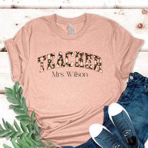 Custom Teacher Tshirt, Mrs. Teacher Shirt, Custom Halloween Teacher Sweatshirt, Cute Teacher Tee, Personalized Gift for Teacher