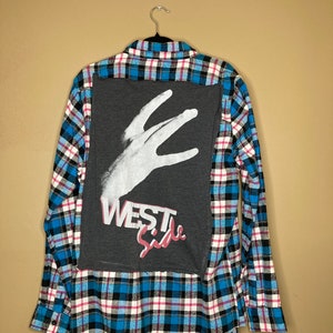 Mens Large ‘West Side’ upcycled flannel