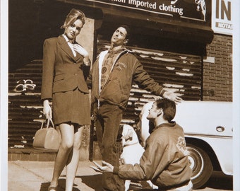 Little Italy, fashion, love, new york goodfellas. Digital download from vintage fine art postcard