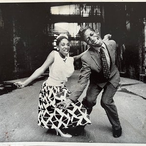 Jazz Dancers Print, Jazz Music, African American History, Jeff Brown & Pauline Graham. Vintage fine art black and white photo- postcard.