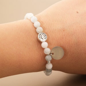 Perlenarmband aus Natürliche Aquamarin Edelstein, Verstellbares handgefertigtes Modeschmuckstücke