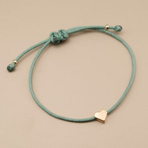 Friendship bracelet with heart, macrame bracelet, adjustable handmade jewelry band accessory, a gift for your loved one