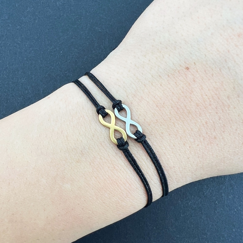 Infinity friendship bracelet, adjustable handmade fashion jewelry image 6