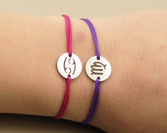 Armband met sterrenbeeld, Leven Steenbok Waterman Vissen Ram Stier Tweelingen Kreeft Leeuw Maagd Weegschaal Schorpioen Boogschutter