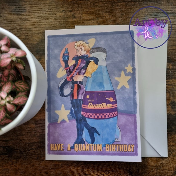 Nuka Quantum Girl Greetings Card | Birthday Card | High Quality Print | Envelope Included