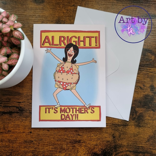 Bob's Burgers Mother's Day Card | Linda Belcher | High Quality Print | Envelope Included